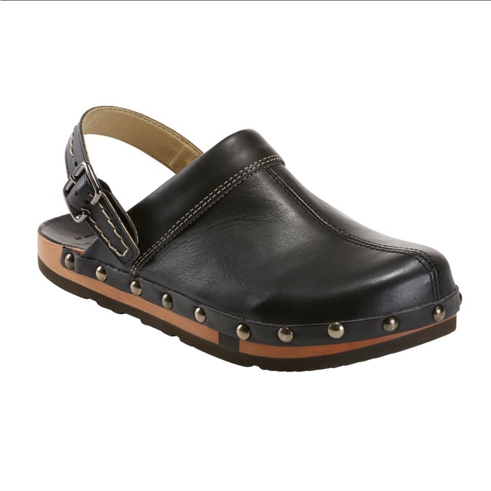 Kalso Earth Shoes “Faroe Lotus” Black Leather T-strap Loafers Women’s Sz 7